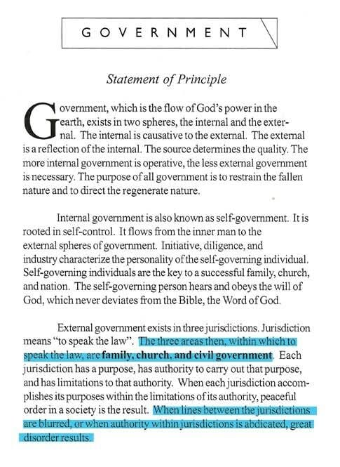 Faith Christian Church's Statement of Principle